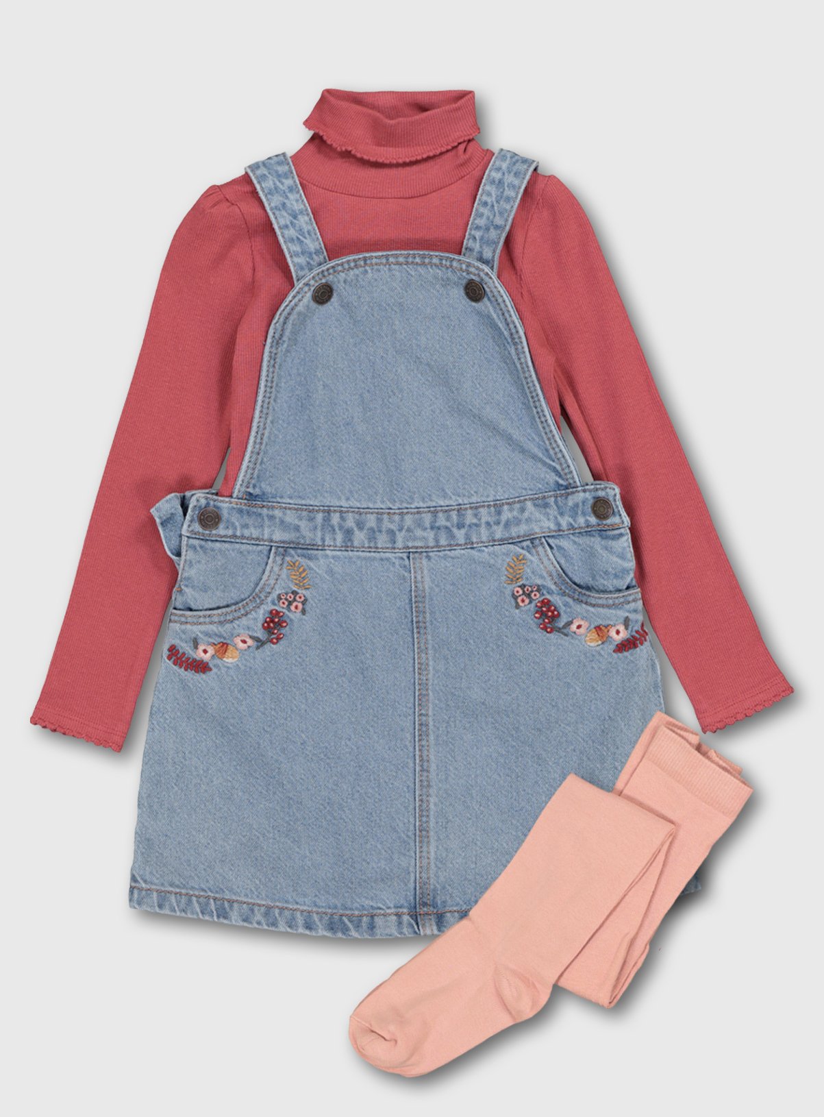 denim pinafore dress sainsburys