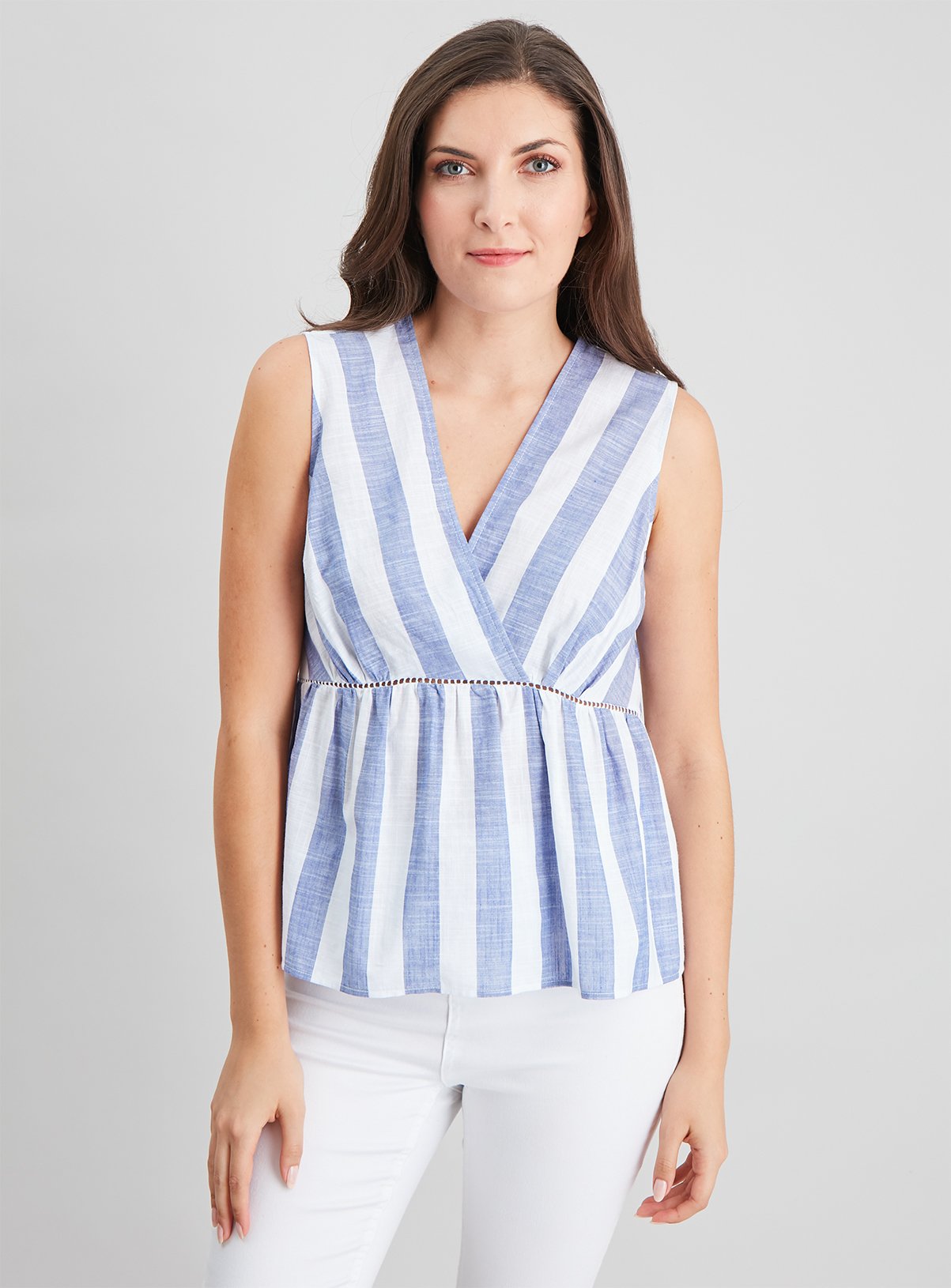 Stripe Peplum Shell Top Review