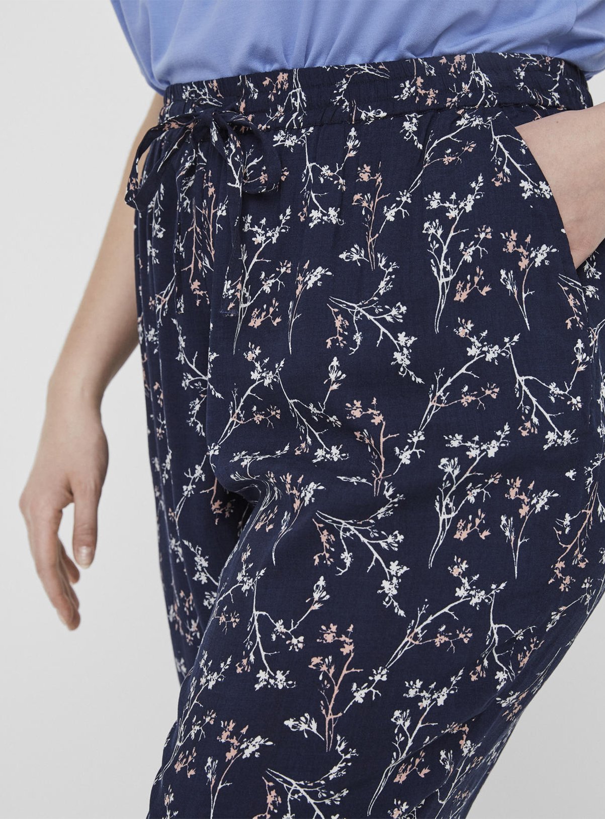 Navy Floral Print Trousers Review