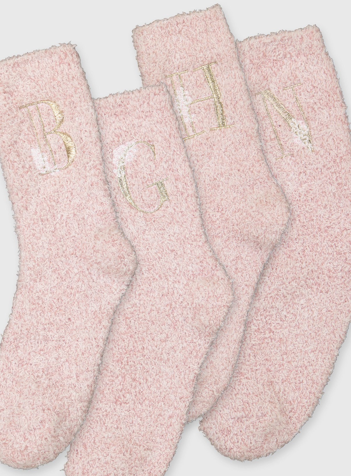 Pink Alphabet Initial Fluffy Socks Review