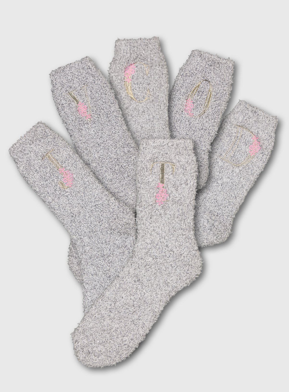 Grey Alphabet Initial Cosy Socks Review