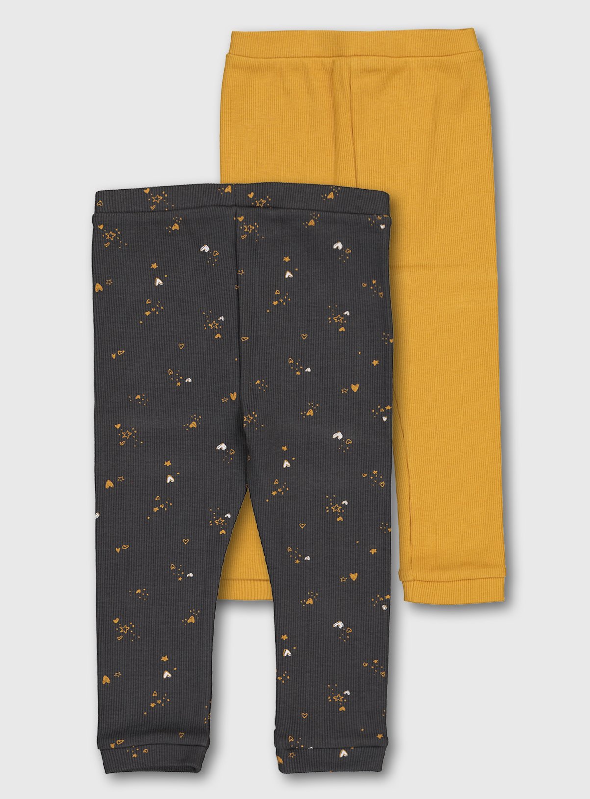 Grey & Mustard Rib Leggings 2 Pack Review