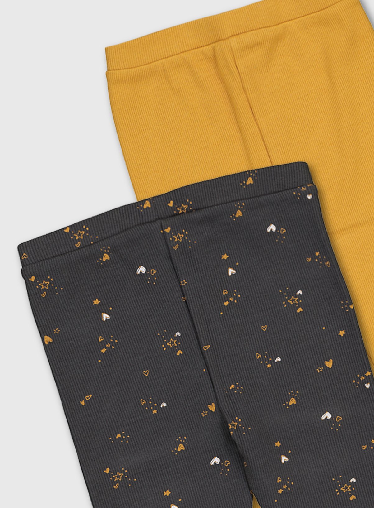 Grey & Mustard Rib Leggings 2 Pack Review