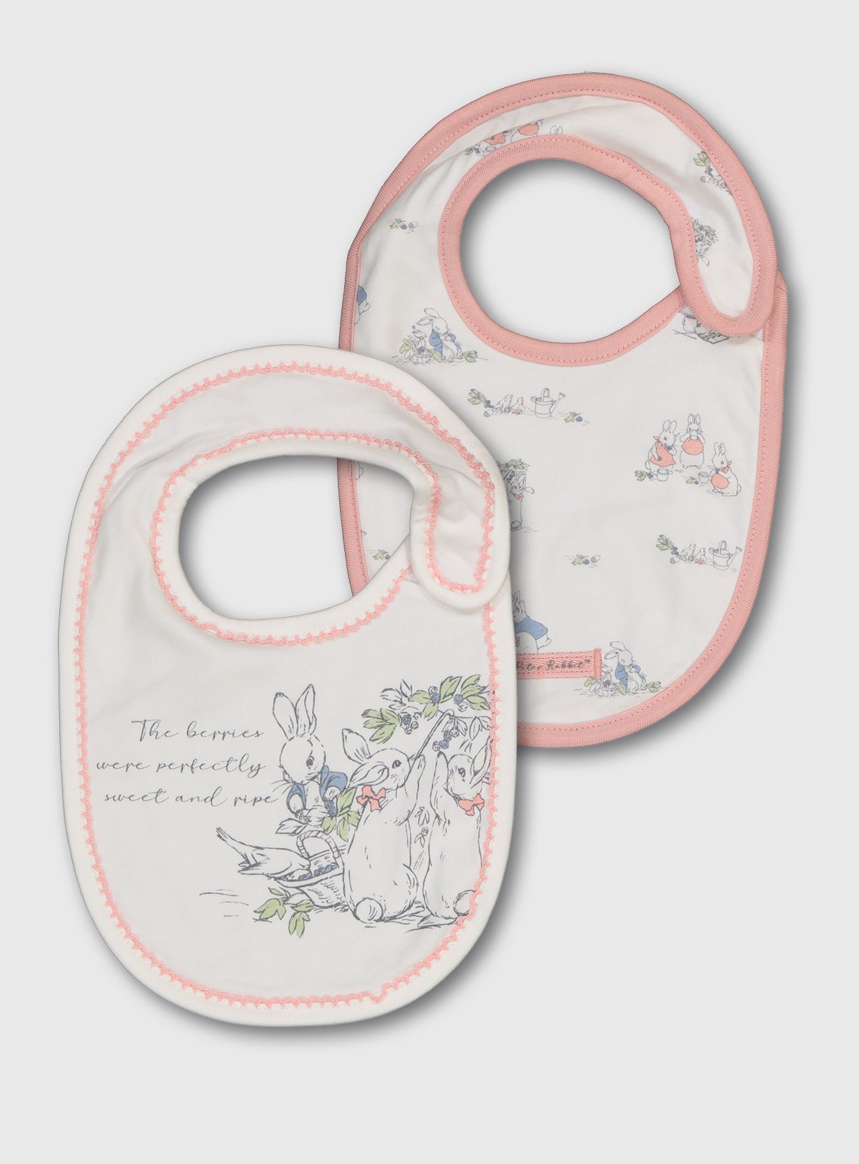 Peter Rabbit Pink Trim Bibs 2 Pack Review