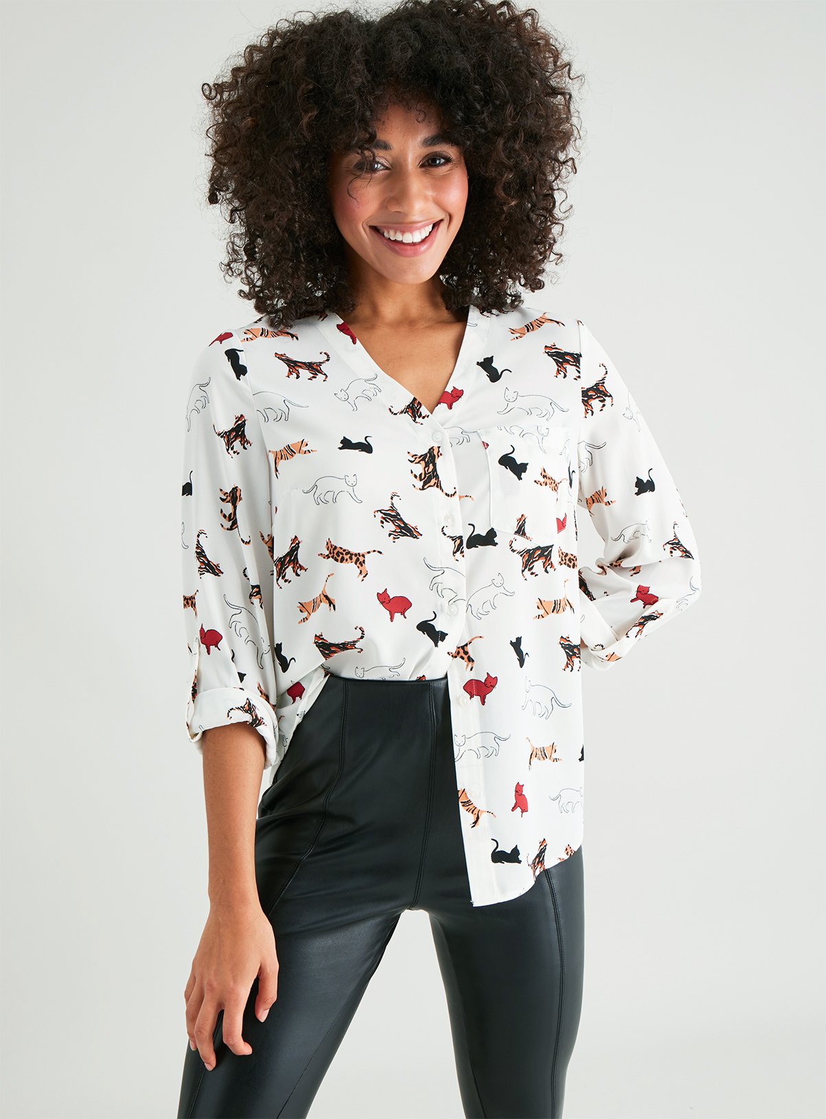 cat print shirt