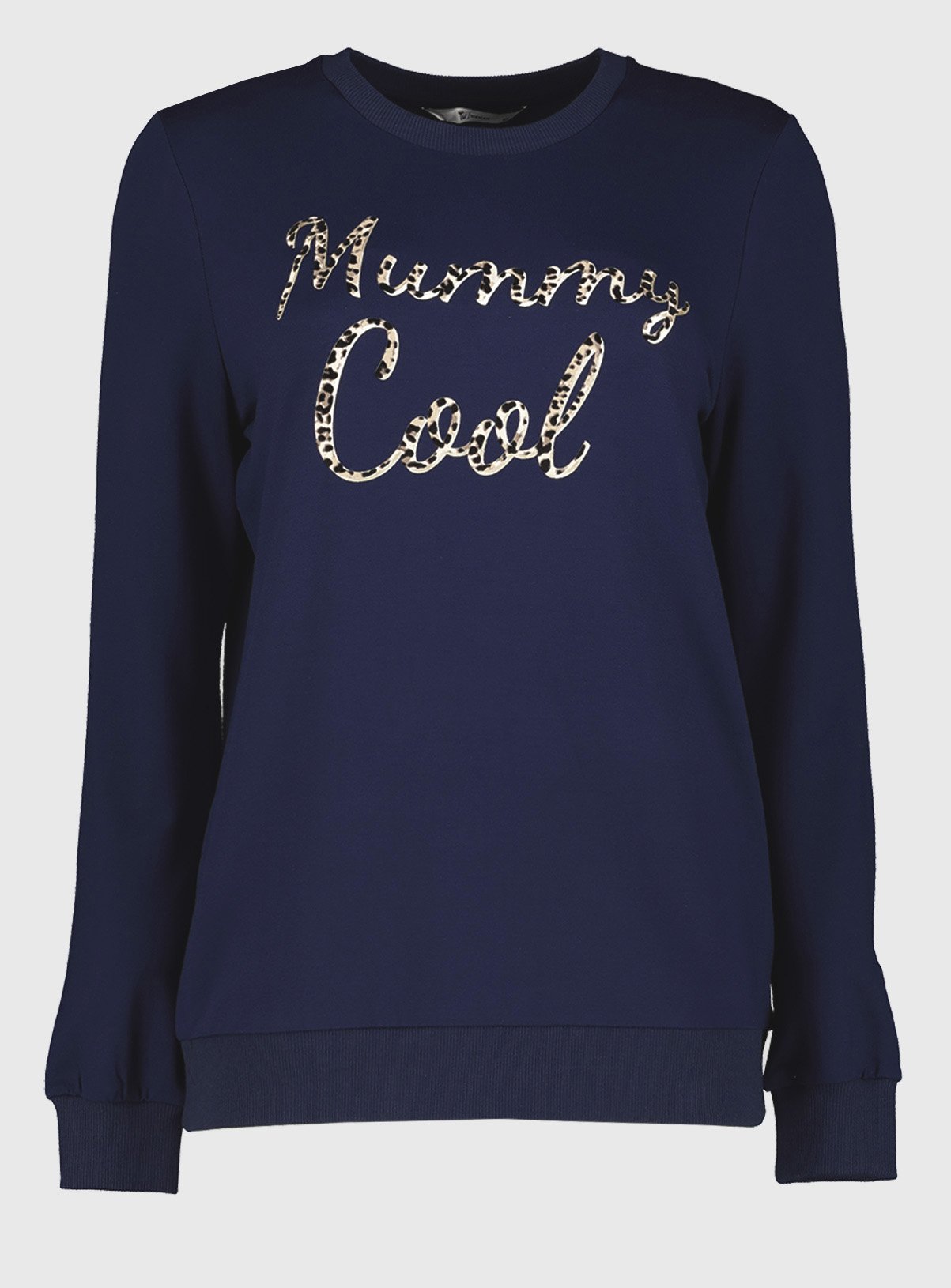 Maternity Navy Animal Print Slogan Sweatshirt Review