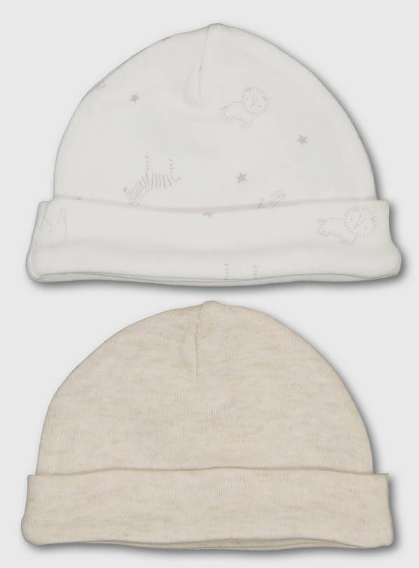 Oatmeal Premature Baby Hat 2 Pack - 4lbs - 1.8kg