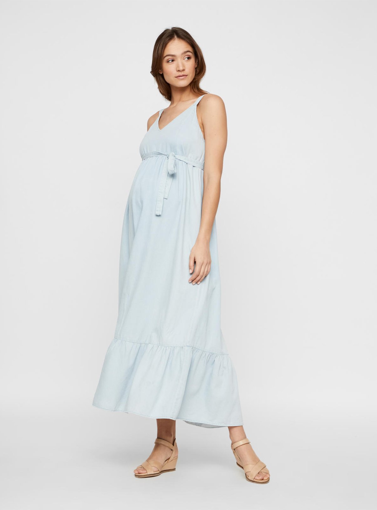 Denim Maxi Maternity Dress Review