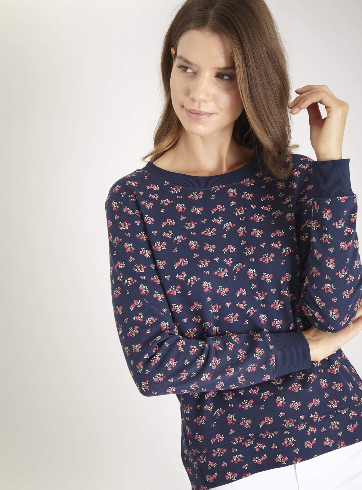 floral print sweatshirt