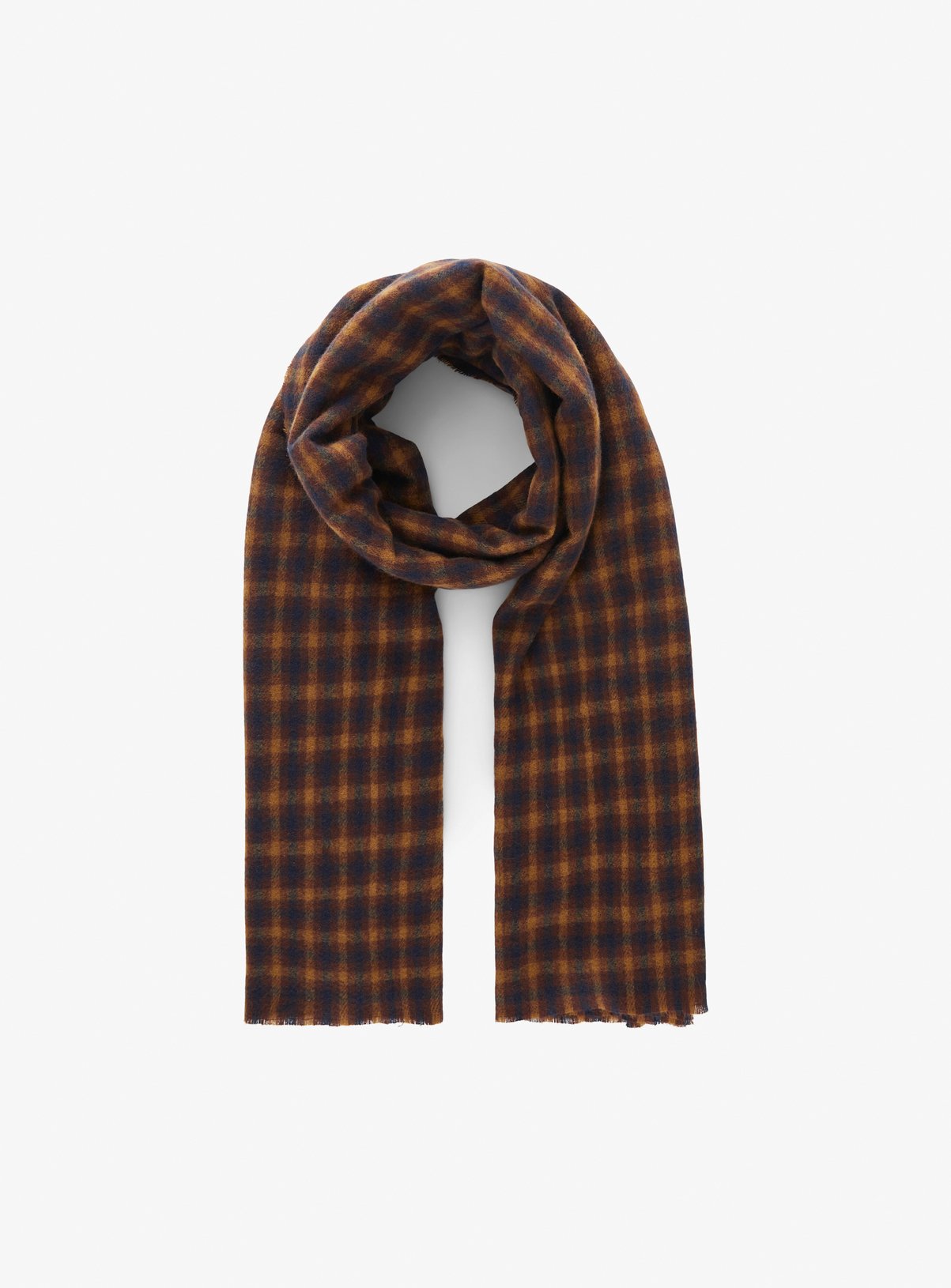 brown check scarf