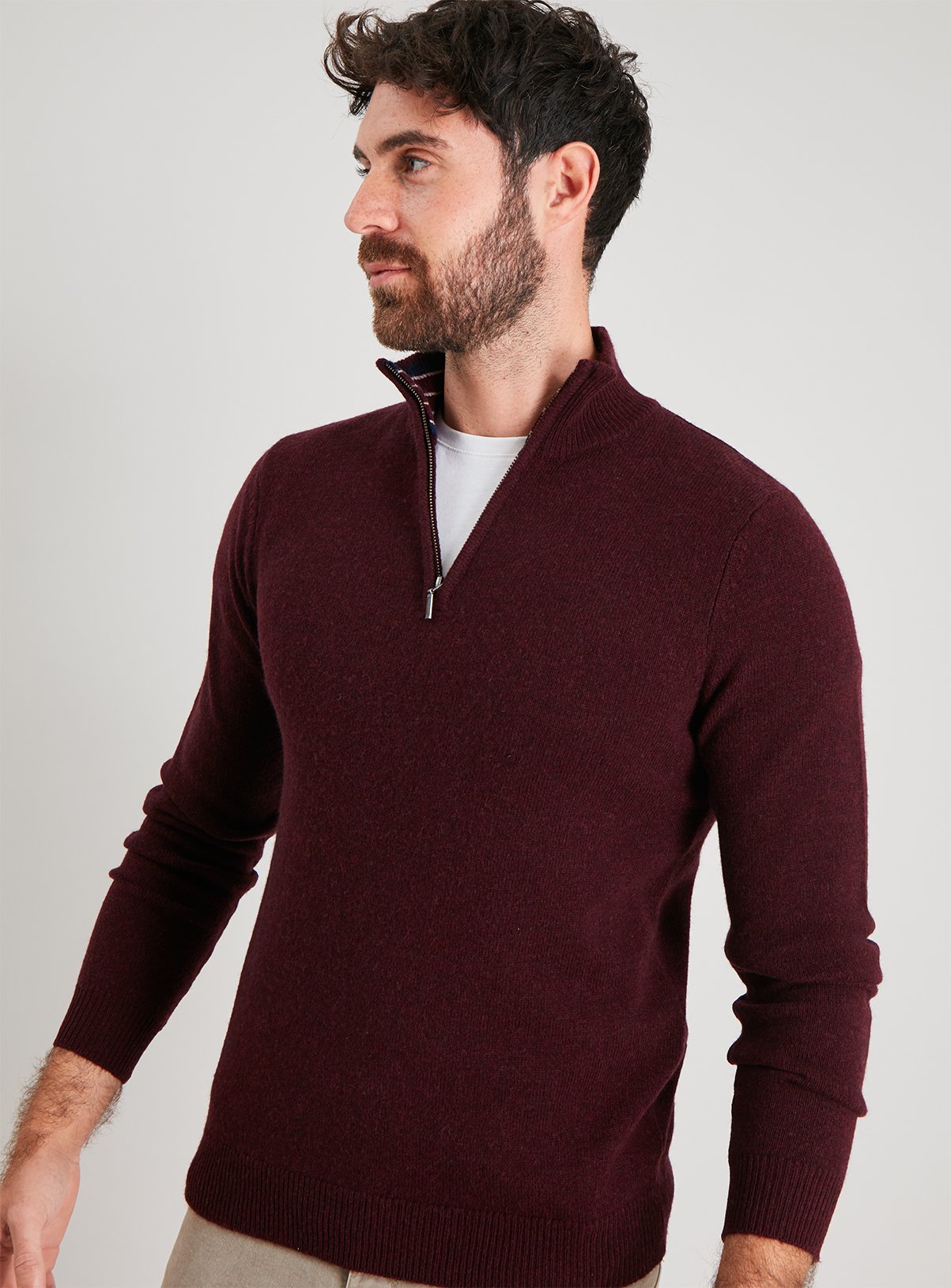 red half zip jumper