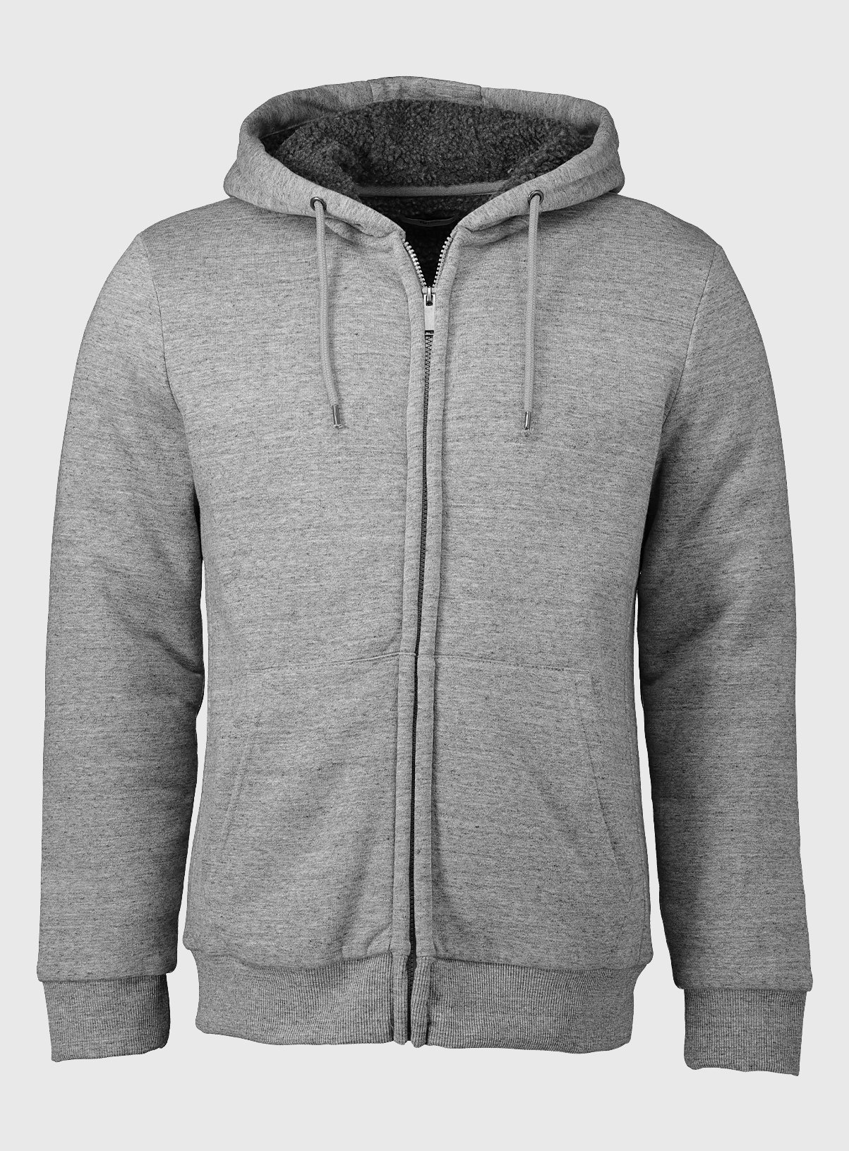 borg lined zip up hoodie