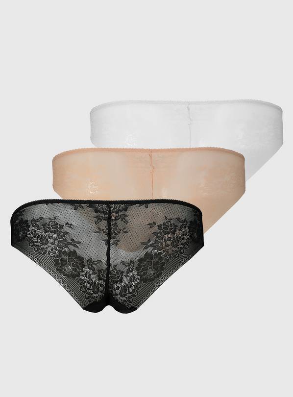 Buy Black/White/Nude Brazilian No VPL Knickers 3 Pack from Next