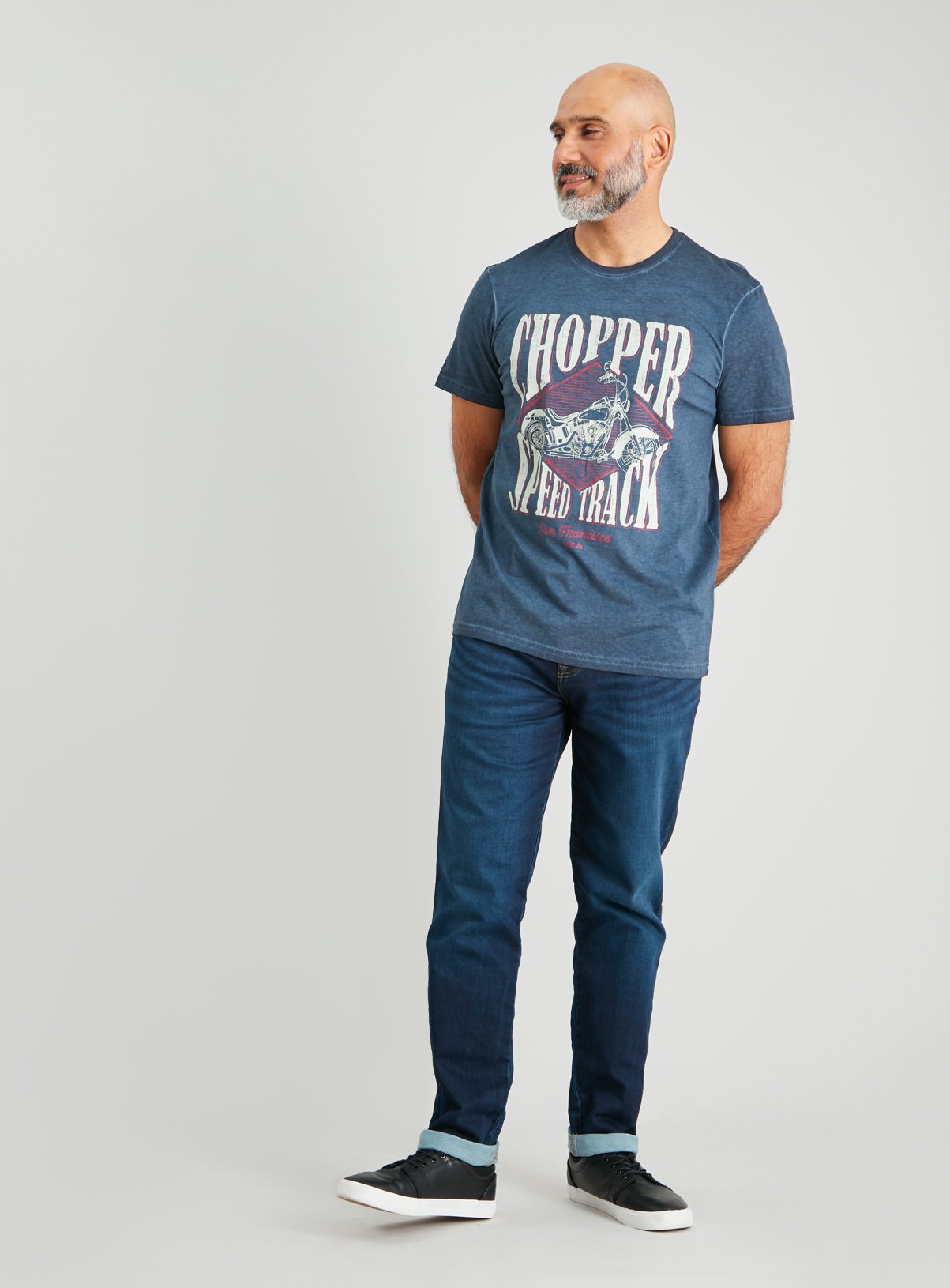 Navy Chopper Graphic T-Shirt Review