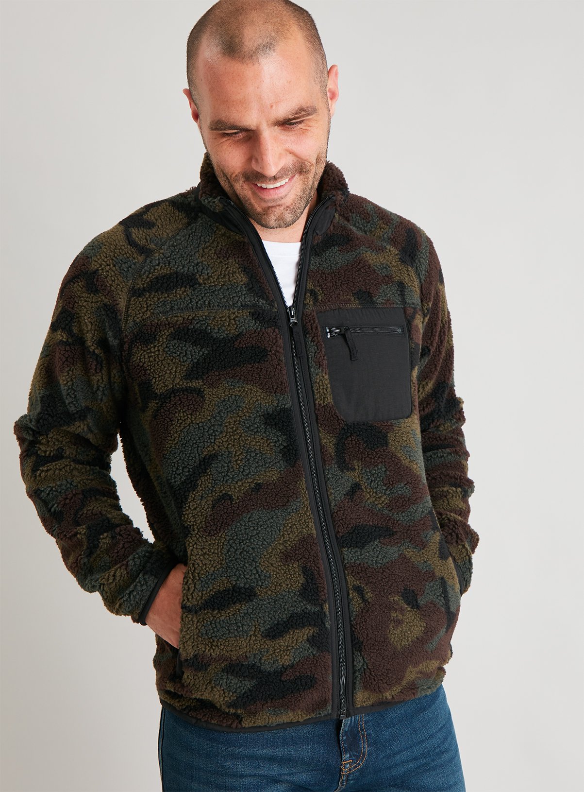 camouflage fleece jacket