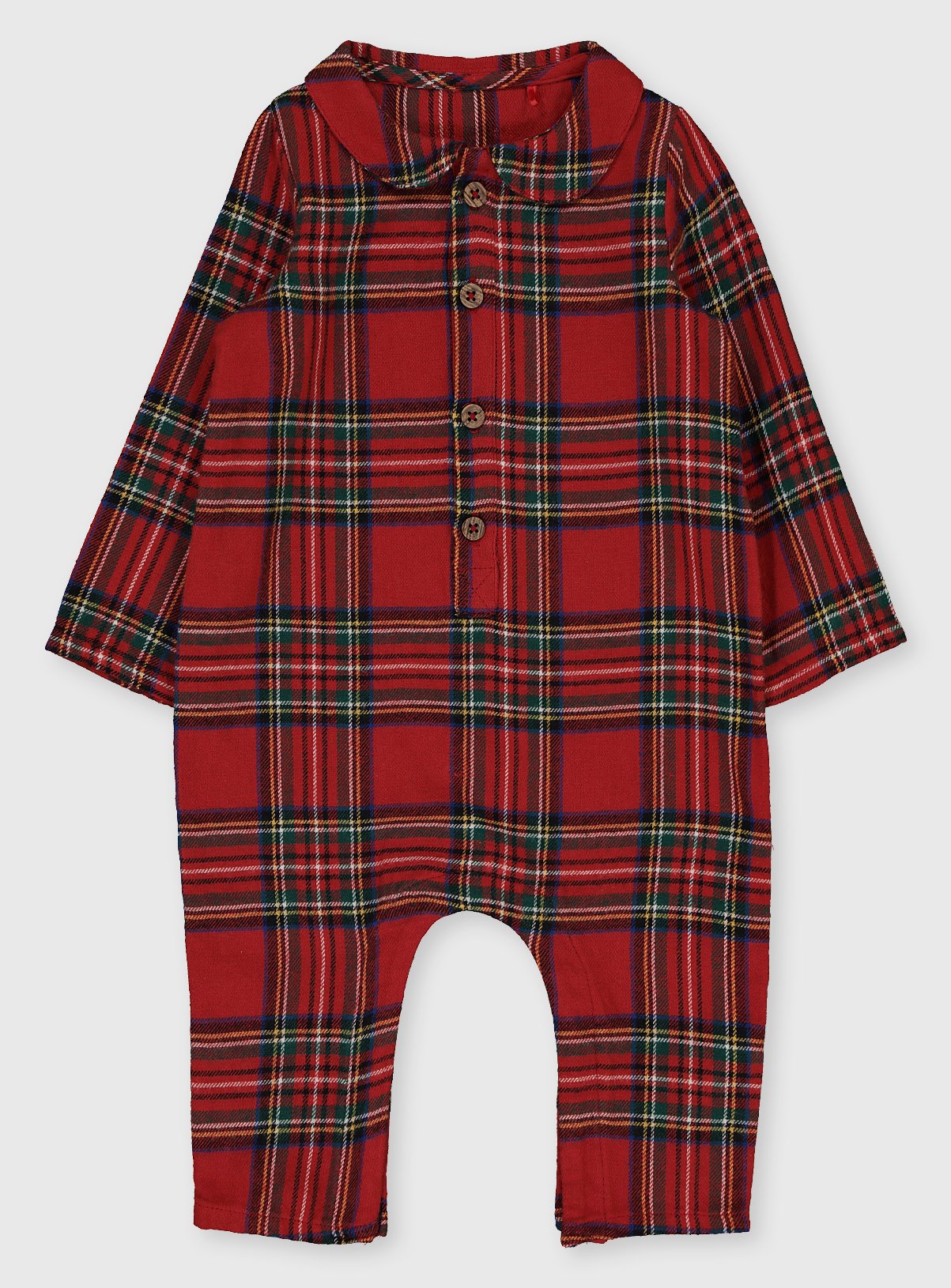 baby tartan sleepsuit