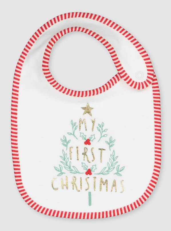 Buy My First Christmas Bib One Size Bibs and muslin squares Argos