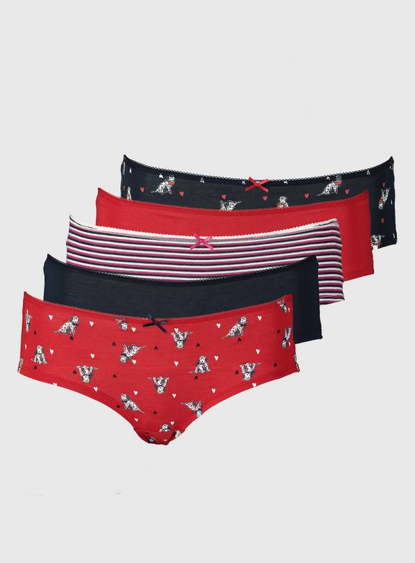 Buy Christmas Dogs Knicker Shorts 5 Pack - 20, Knickers