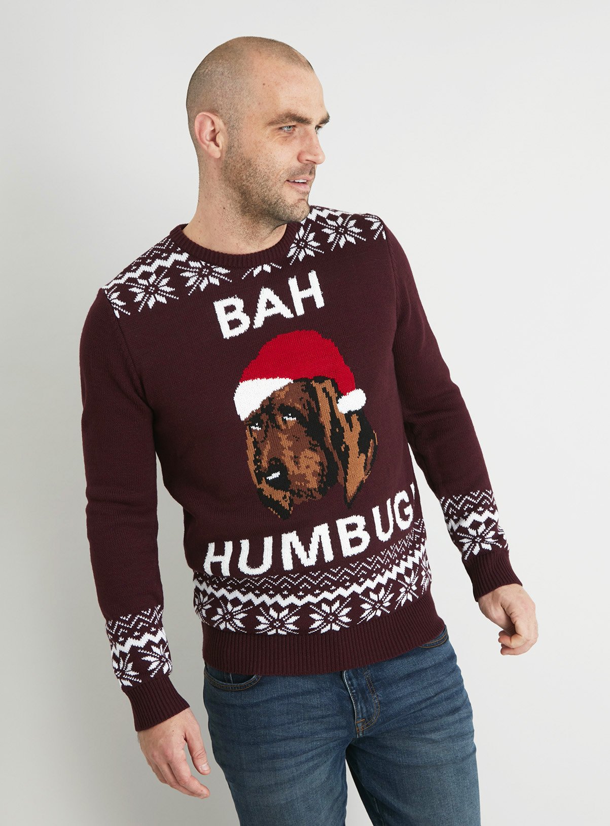 Buy Christmas Burgundy Bah Humbug Dog 