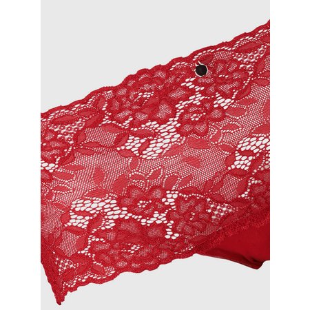 Red Galloon Lace Knicker Shorts - 8