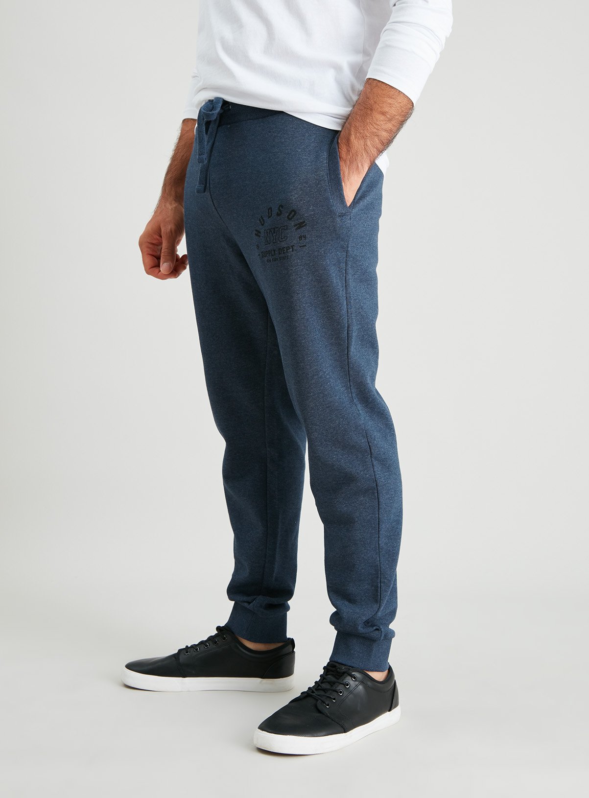 slim fit navy joggers