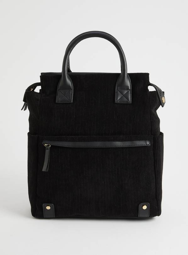 Buy Black Corduroy Backpack - One Size | Accessories | Argos