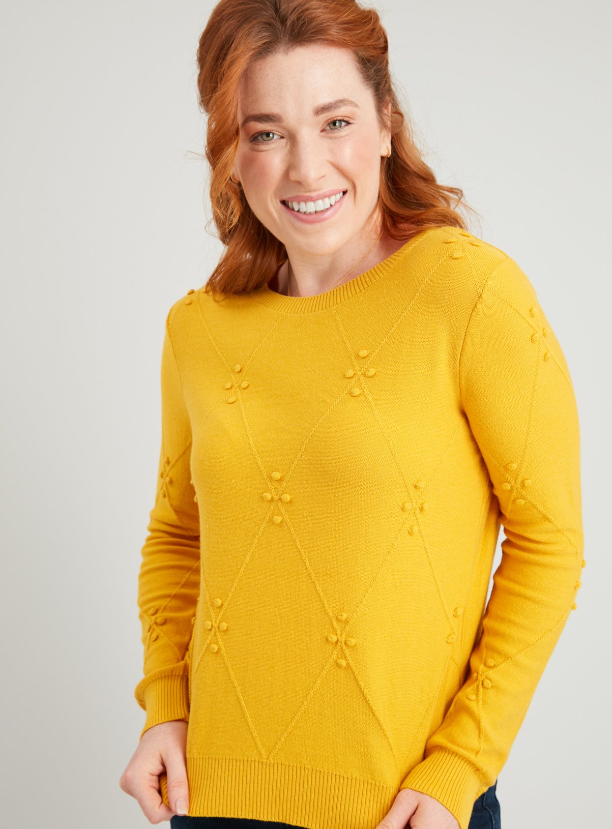 PETITE Yellow Bobble Knit Jumper Review