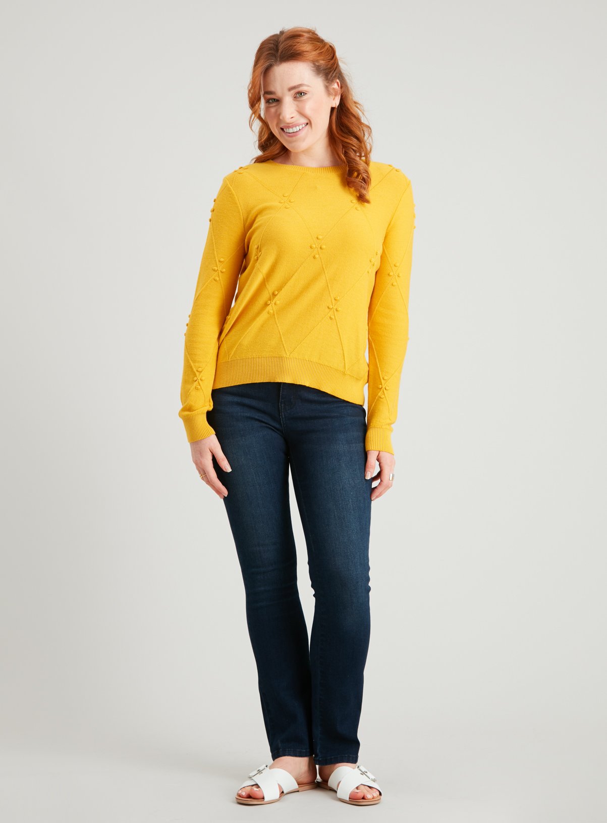 PETITE Yellow Bobble Knit Jumper Review