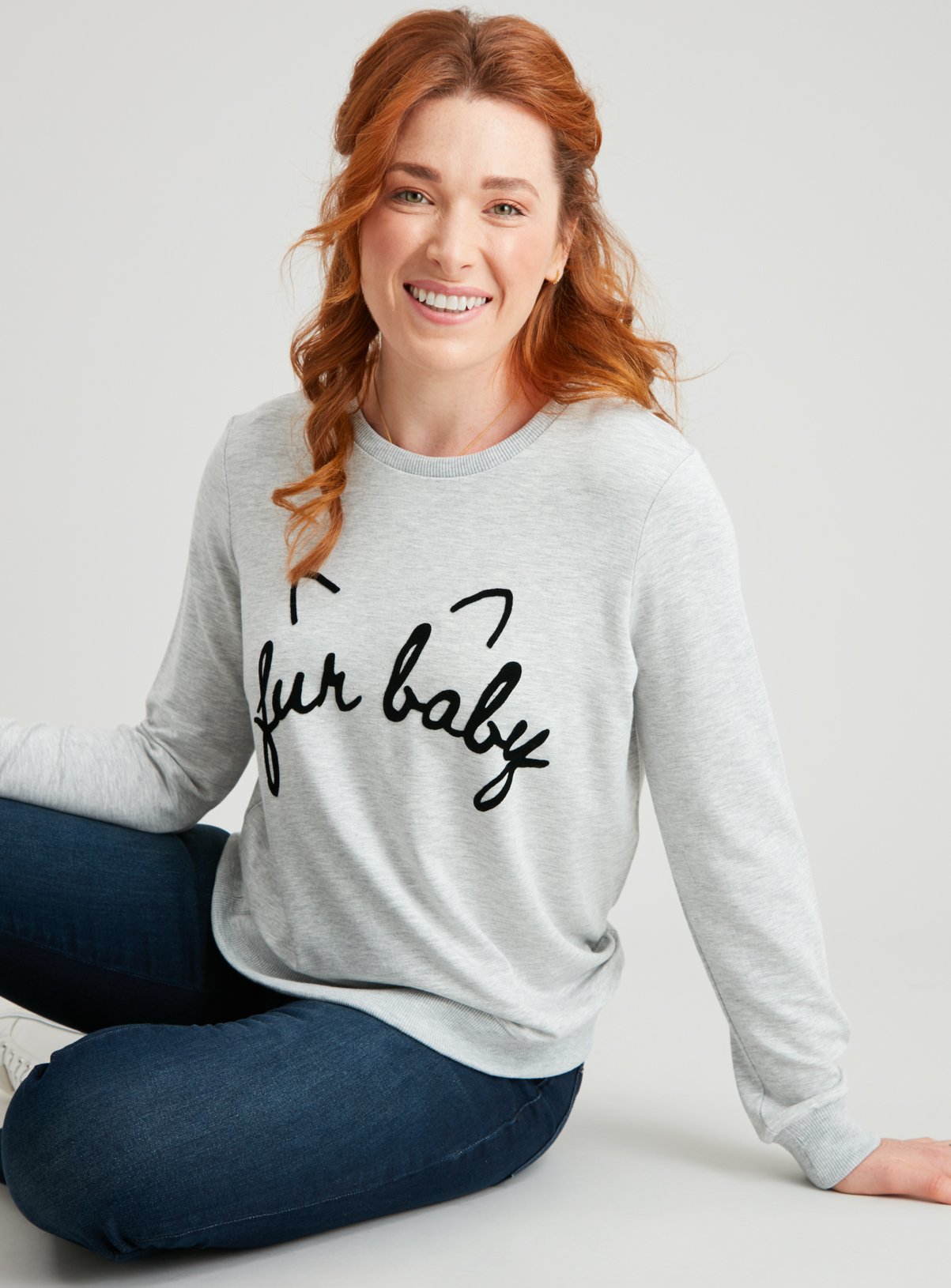 PETITE Grey 'Fur Baby' Sweatshirt Review