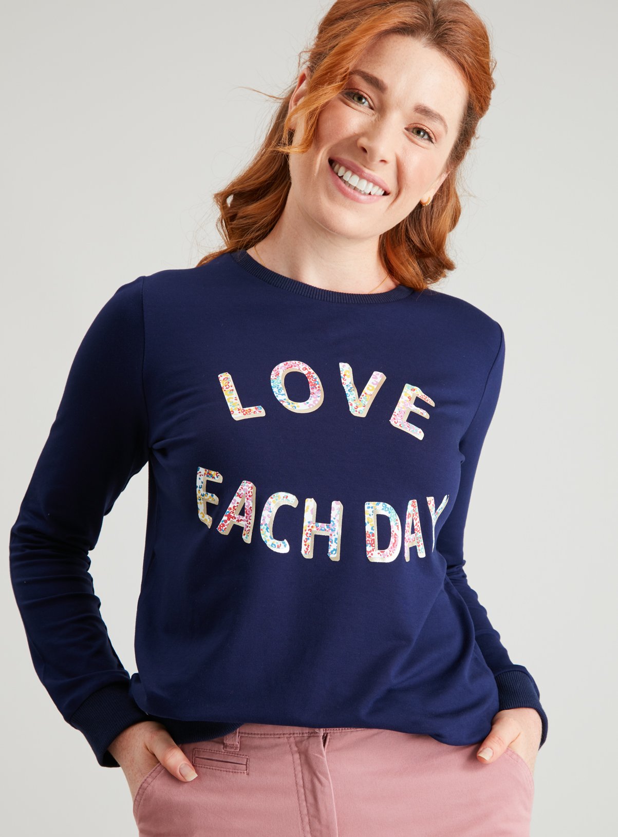 PETITE Navy 'Love Each Day' Sweatshirt Review