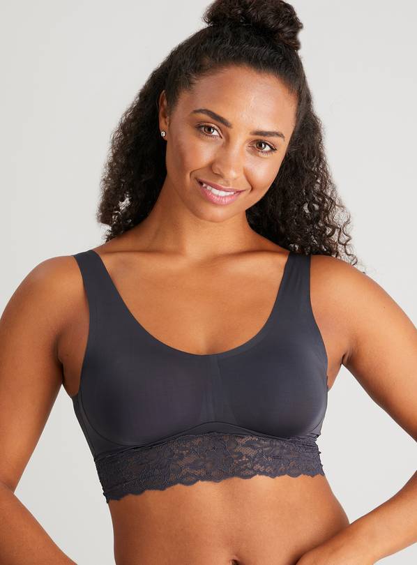 Grey Lace Underband Invisible Bralette - 16