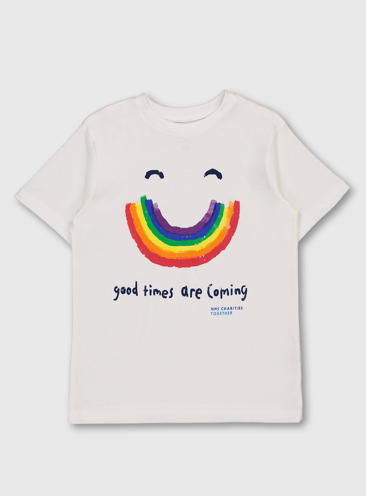 NHS Kids Unisex White 'Good Times' Rainbow T-Shirt Review