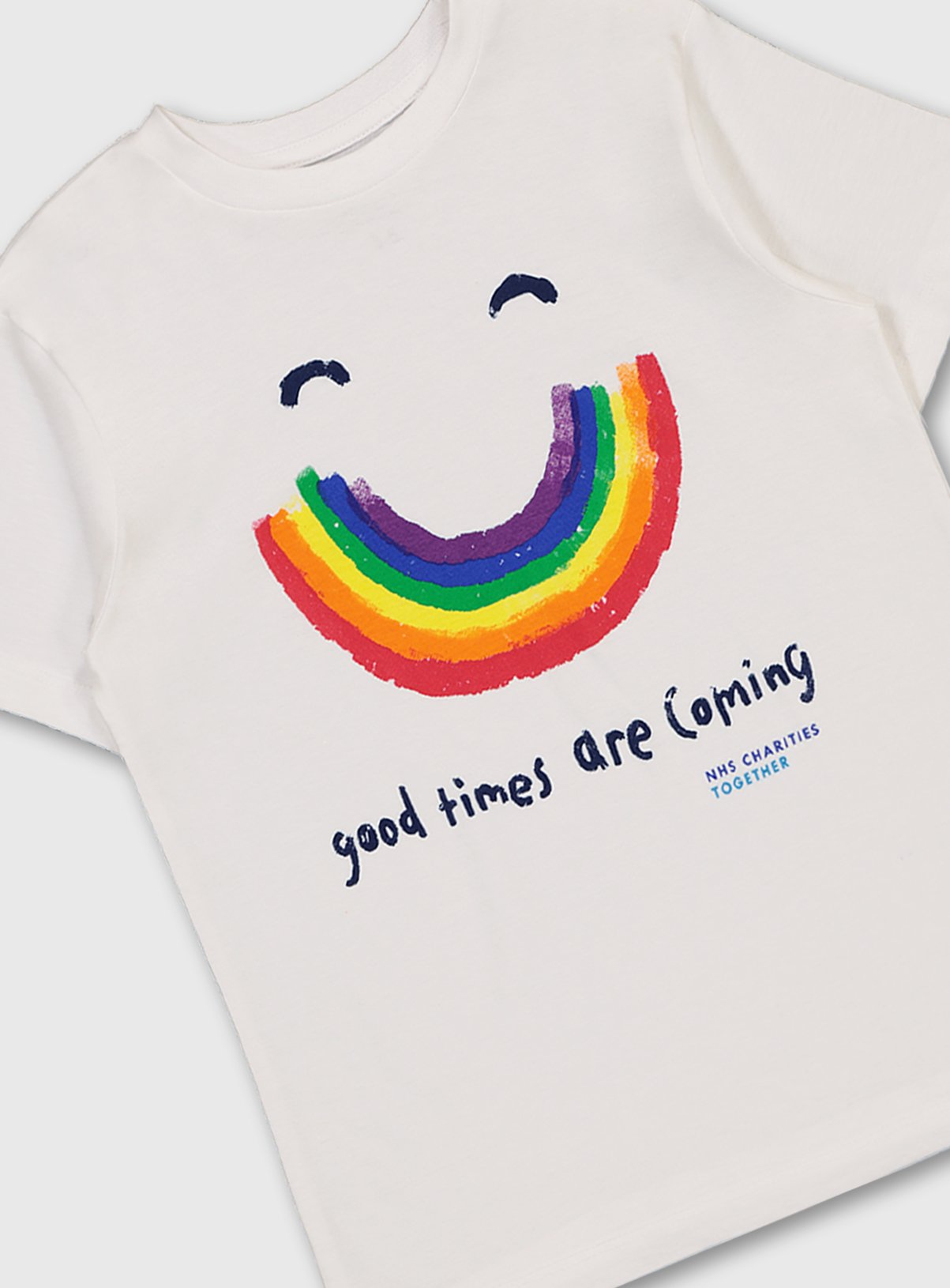 NHS Kids Unisex White 'Good Times' Rainbow T-Shirt Review