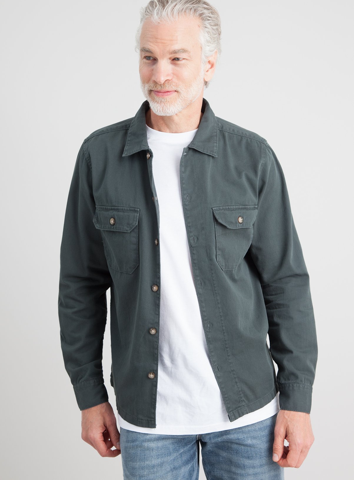 Dark Green Twill Utility Overshirt review