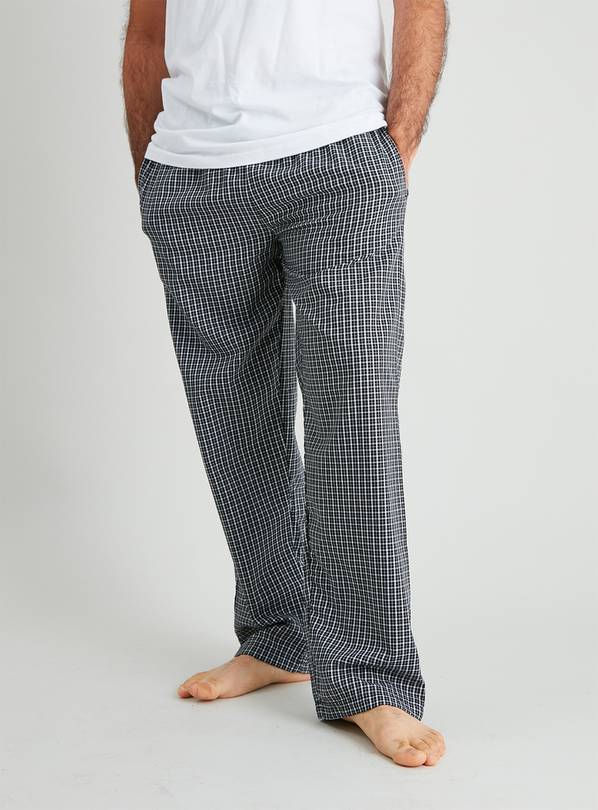Gingham Check & Black Loungewear Bottoms 2 Pack - S