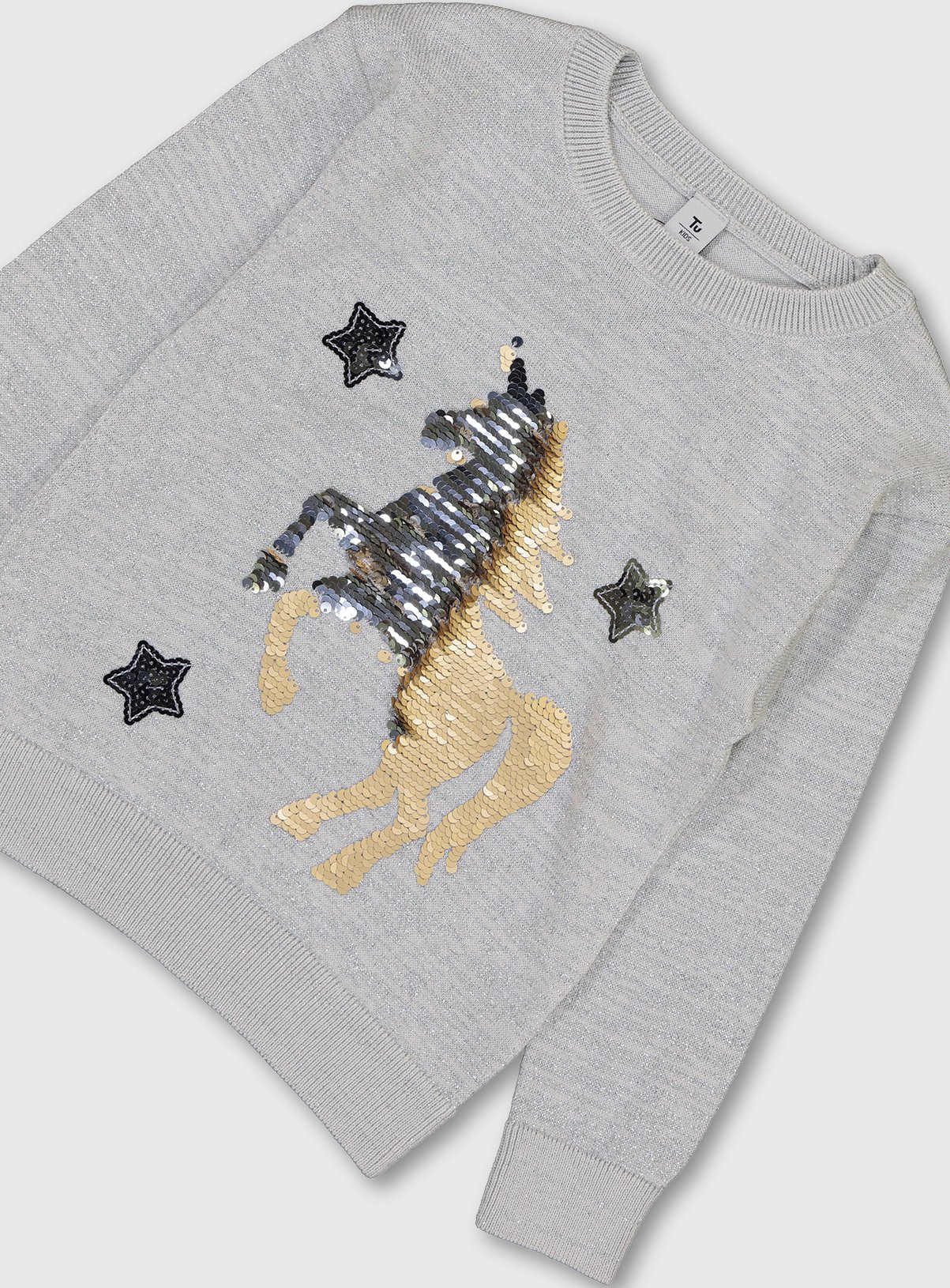 Silver Glittery Sequin Unicorn Jumper Review