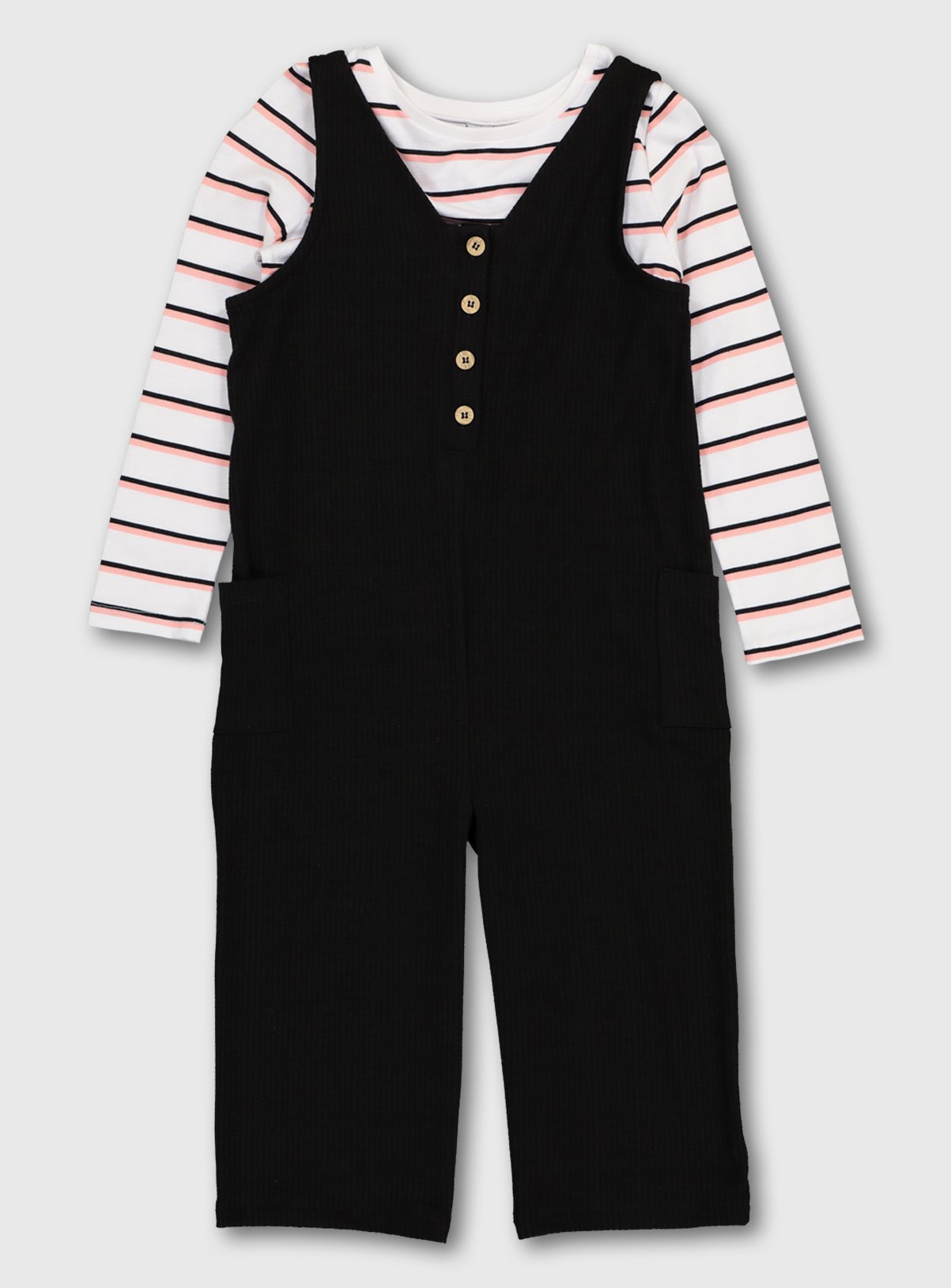 Black Jumpsuit & Stripe Top Review