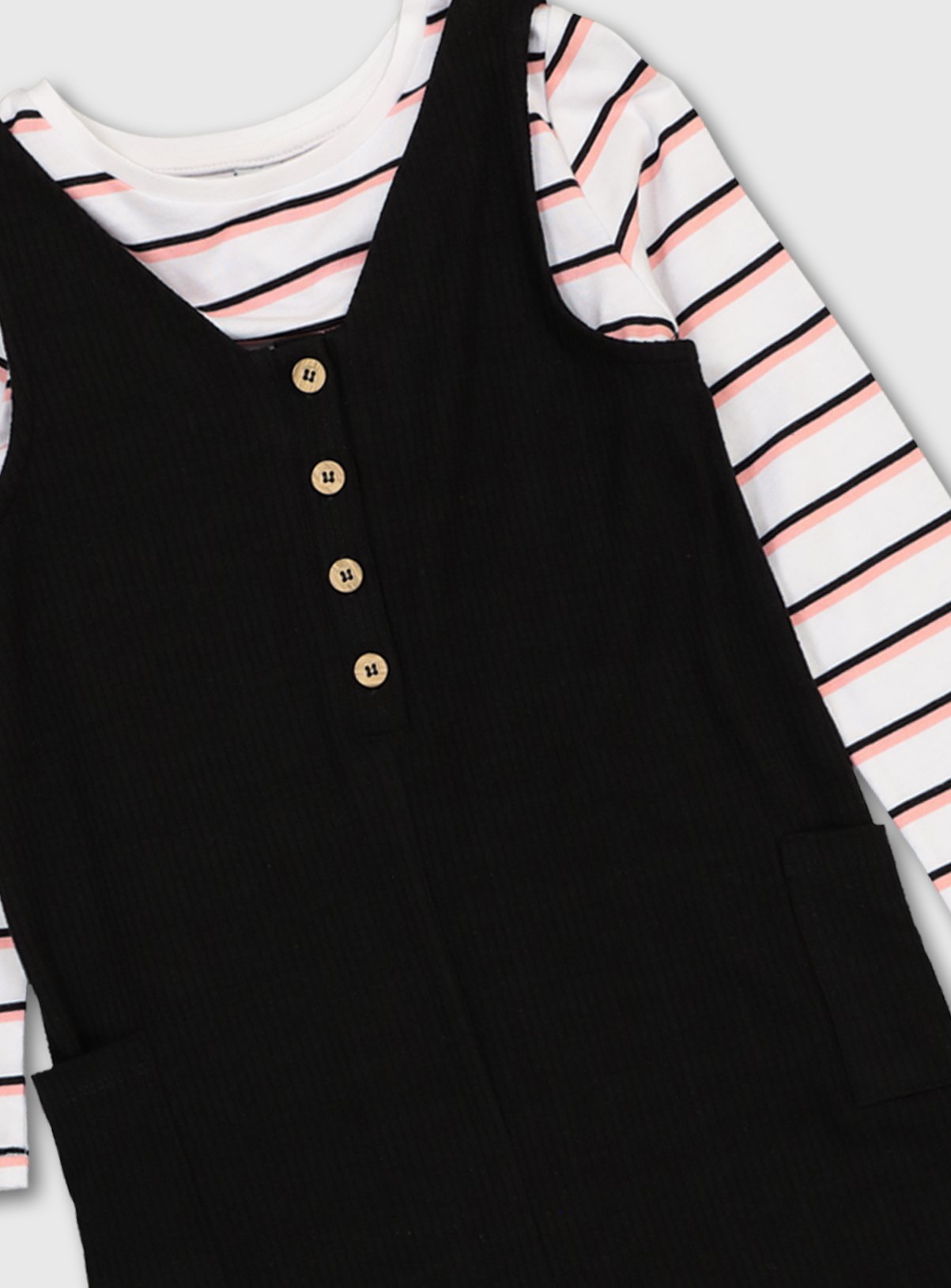 Black Jumpsuit & Stripe Top Review