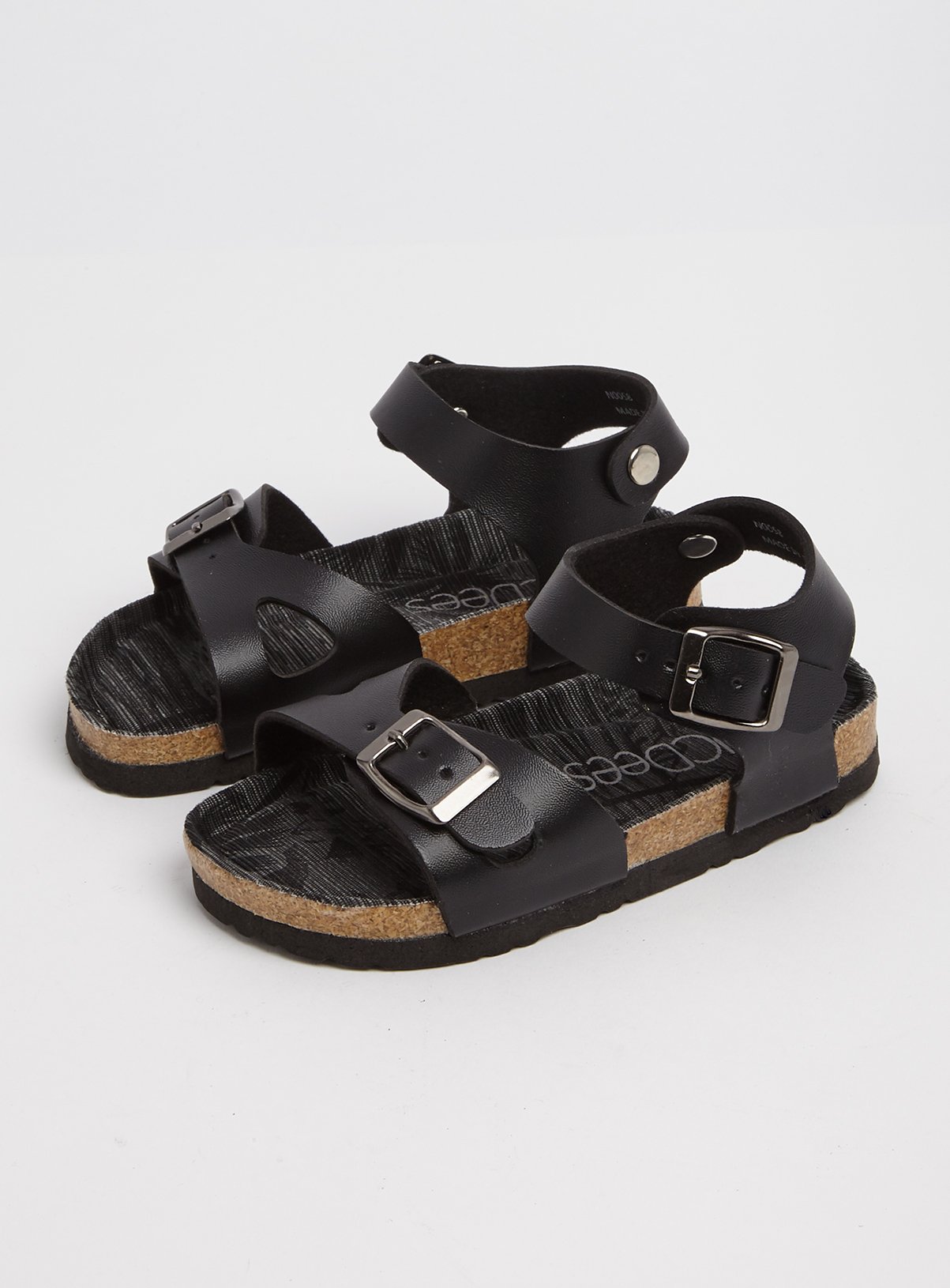 infant black sandals