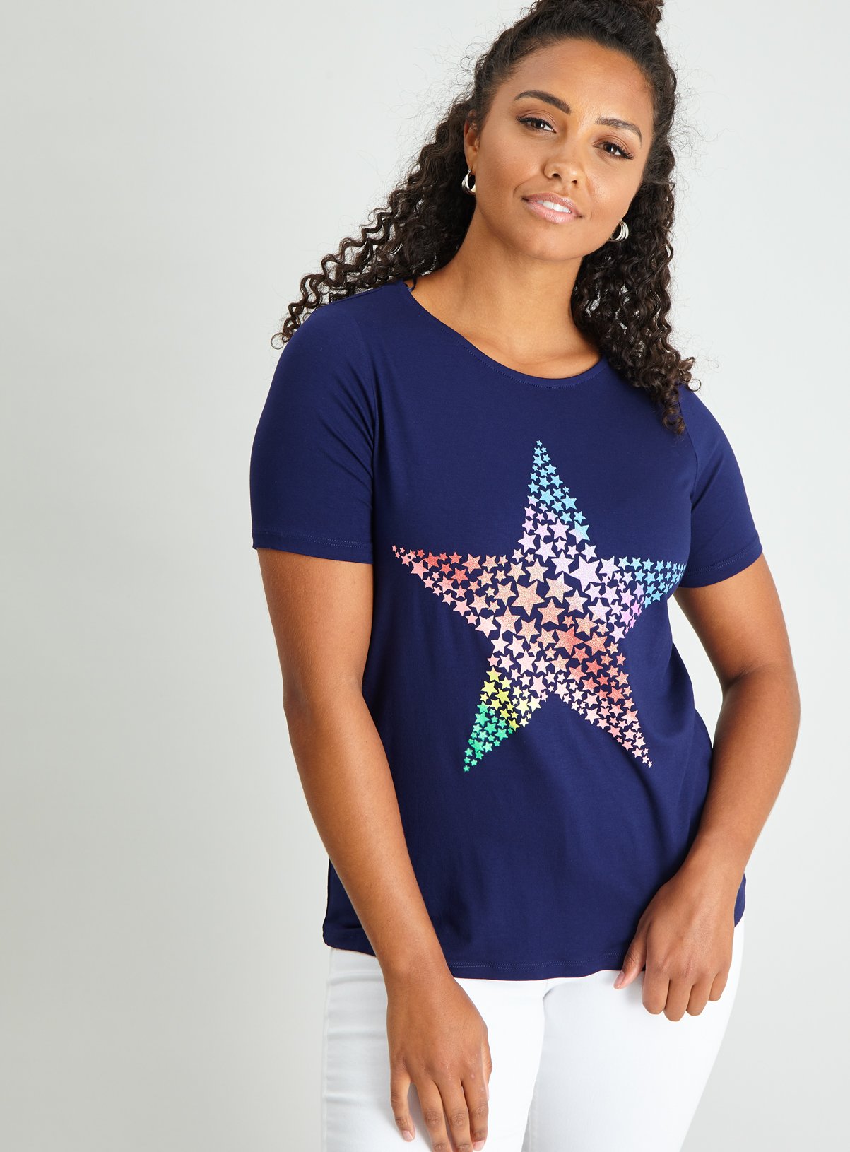 Navy Glitter Rainbow Star T-Shirt Review