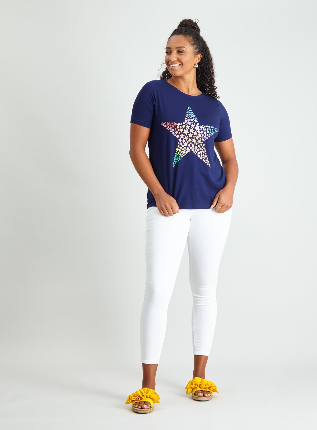 Navy Glitter Rainbow Star T-Shirt Review