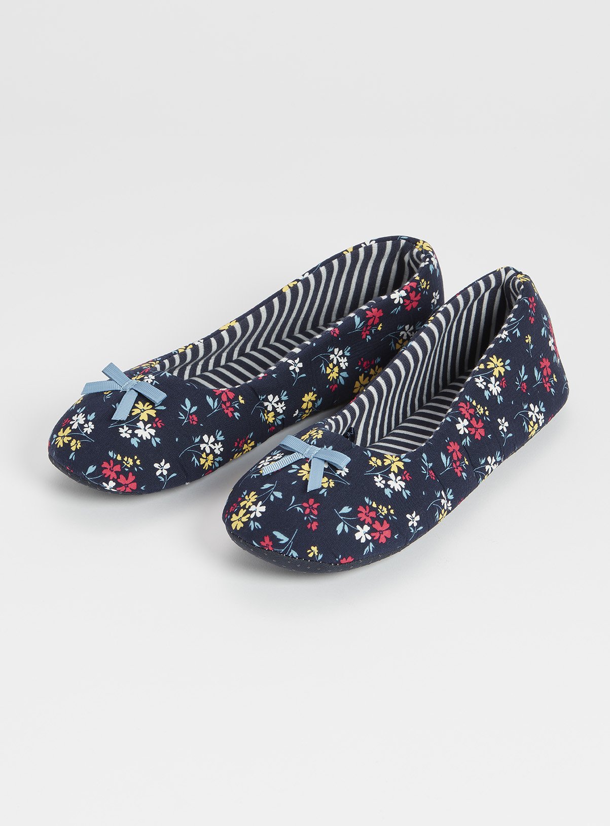 navy ballerina slippers