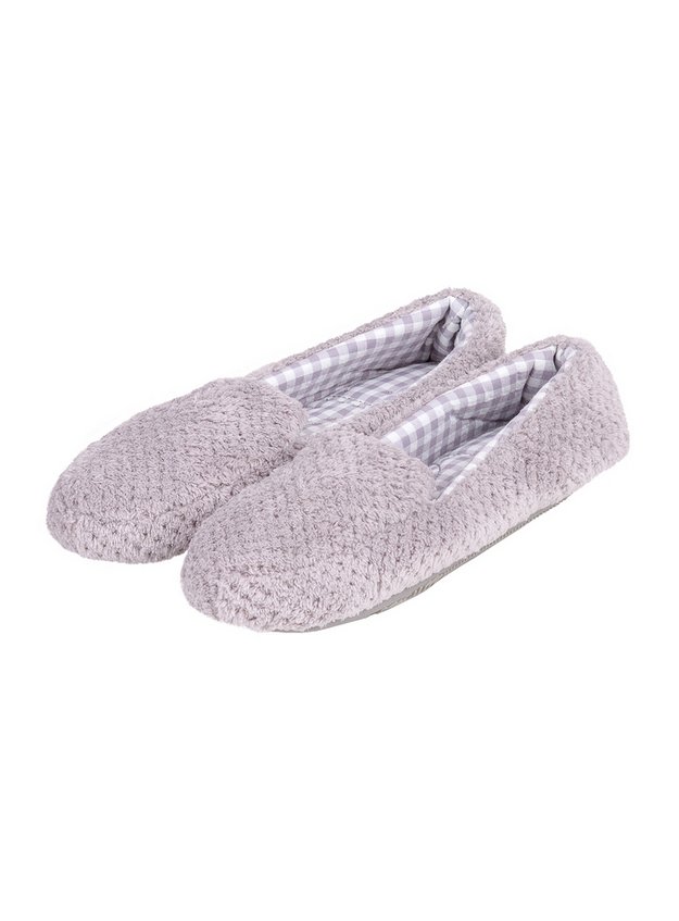 Womens TOTES Grey Pillowstep Slippers | clothing