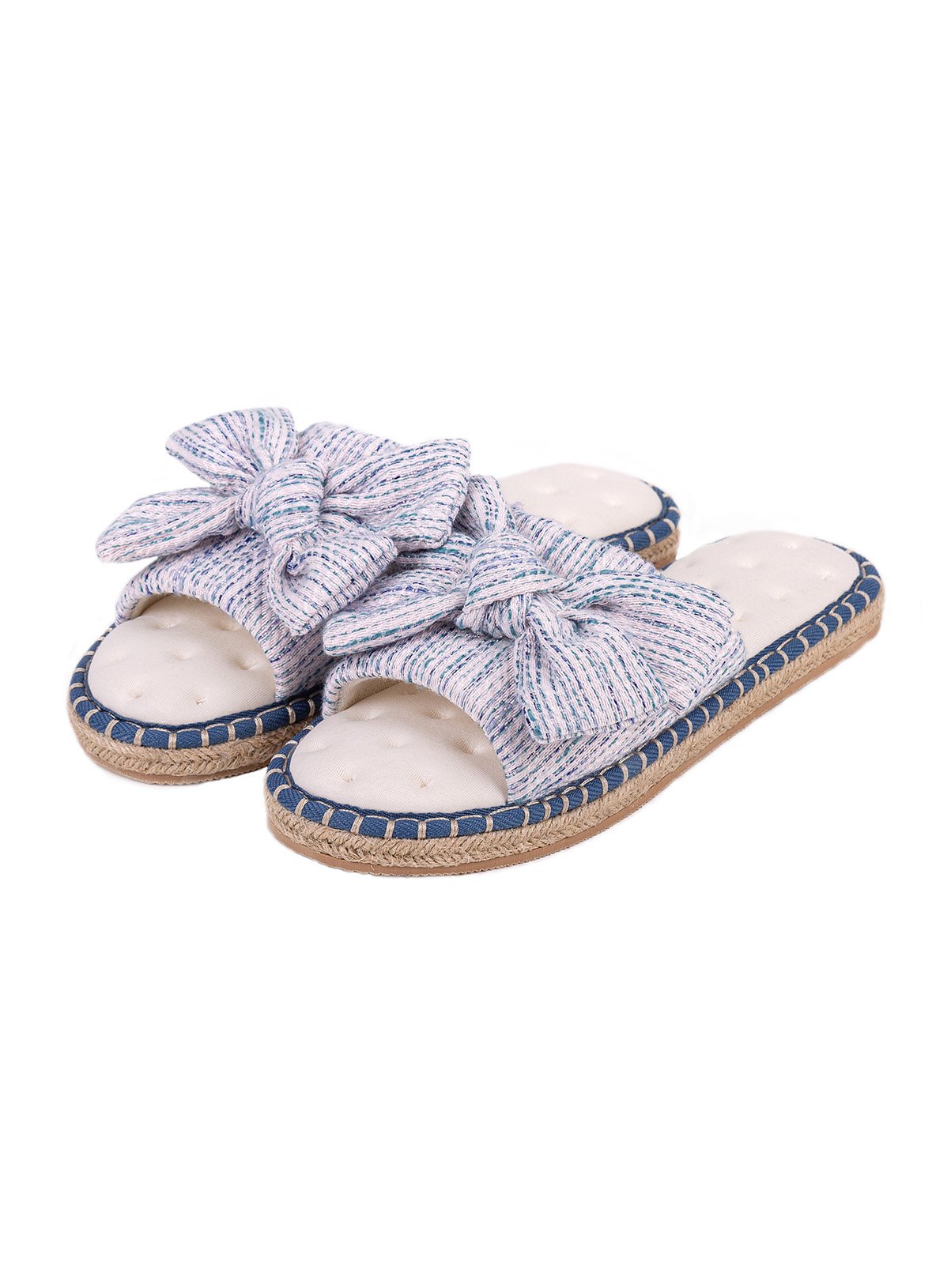 Blue Espadrille Bow Pillowstep Open Toe Slippers Review