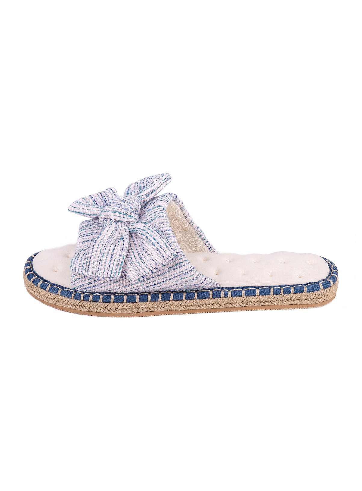 Blue Espadrille Bow Pillowstep Open Toe Slippers Review