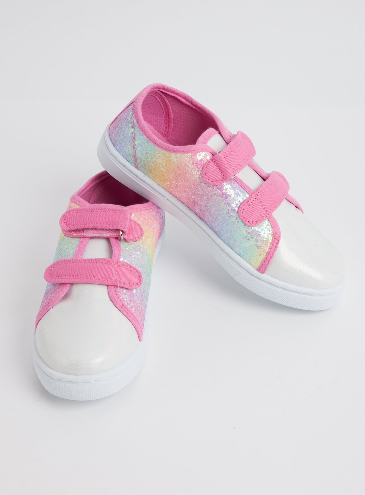 Rainbow Glitter Twin Strap Trainers Review