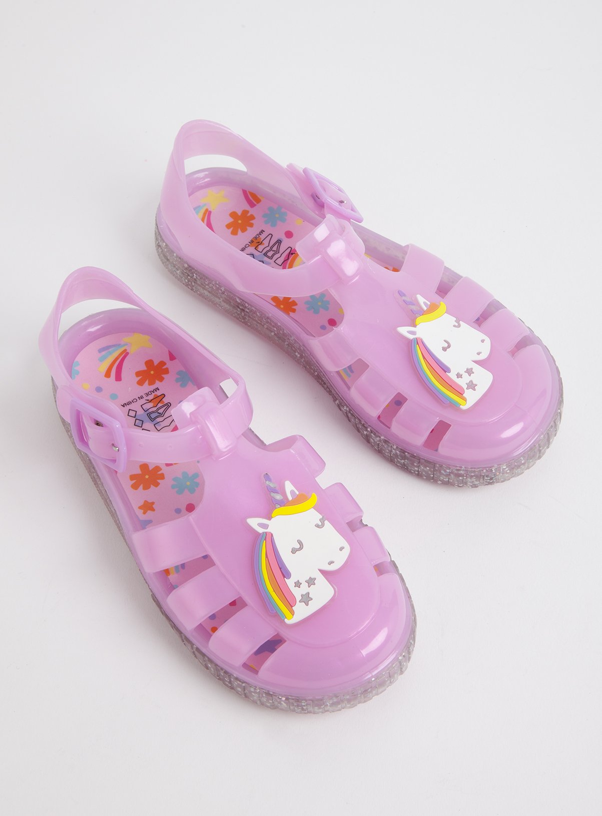 unicorn jelly sandals