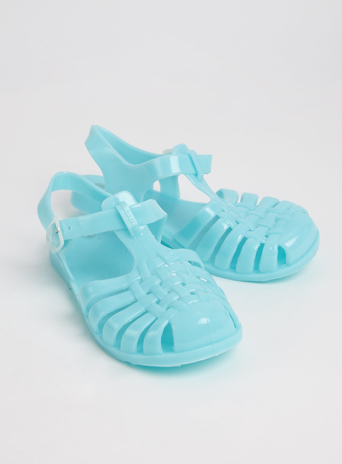 blue jelly sandals