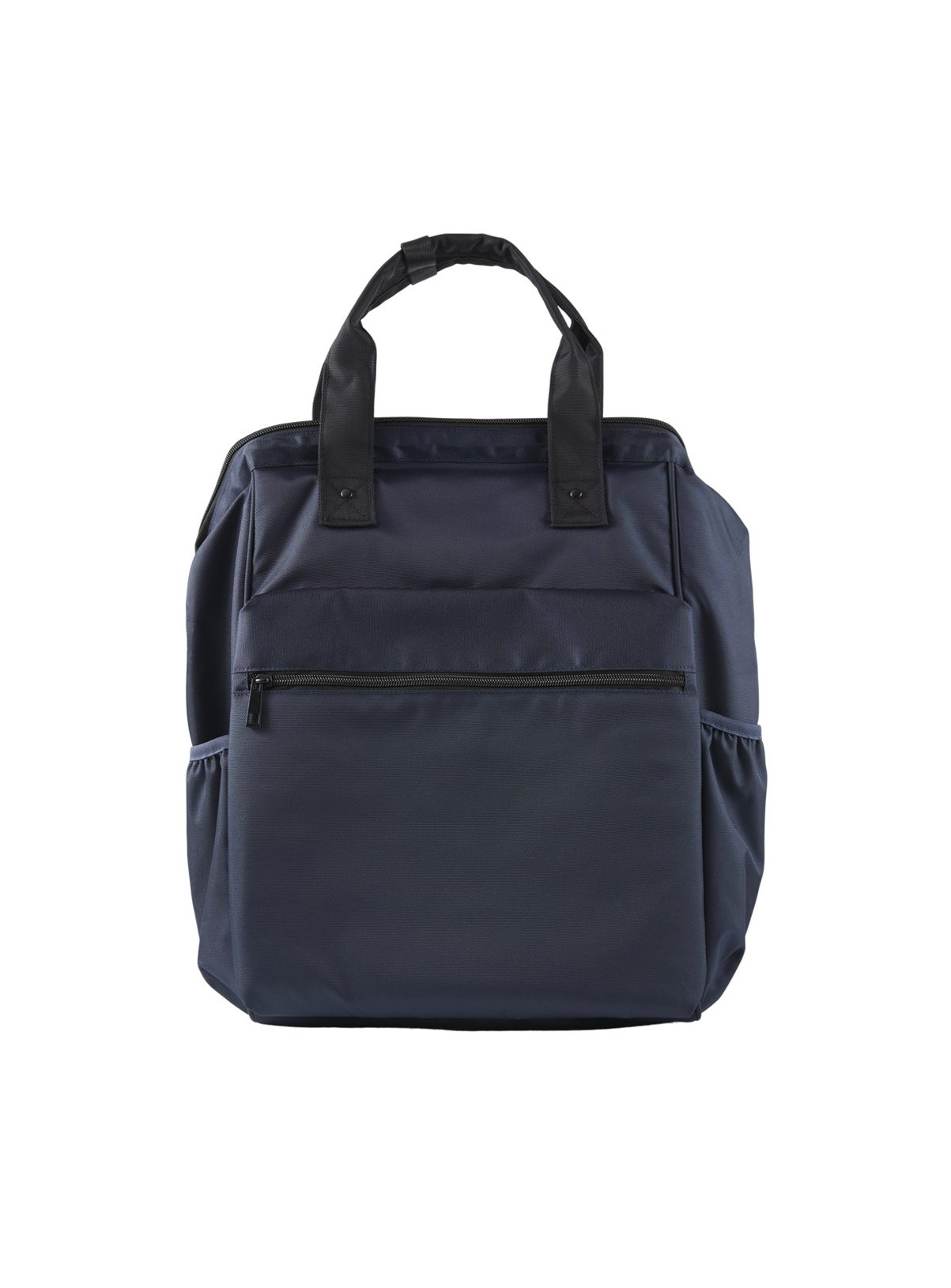 navy backpack changing bag