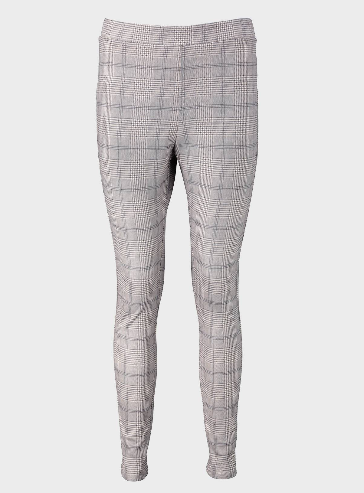 Grey Check Print Leggings - 18 - Image 3